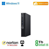 MINI PC DELL RINOVO REFURBISHED Optiplex 3060-5060M RN45522381 i5-8x00 8GB SSD NEW 256GB W11P + CLOUD 20GB + NORTON RN45522381 D